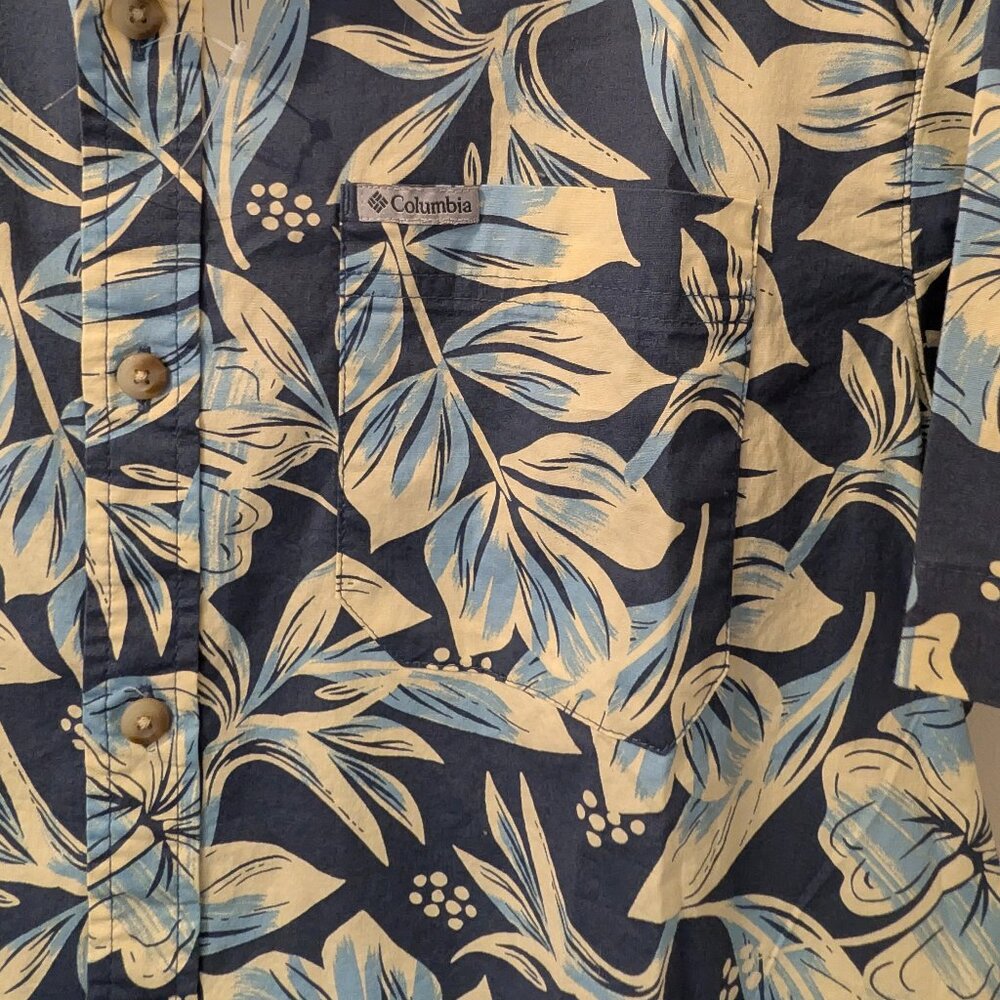Two Columbia tropical theme shirts, Men, Size M, Regular Fit. NEW. Cotton. - Picture 10 of 12